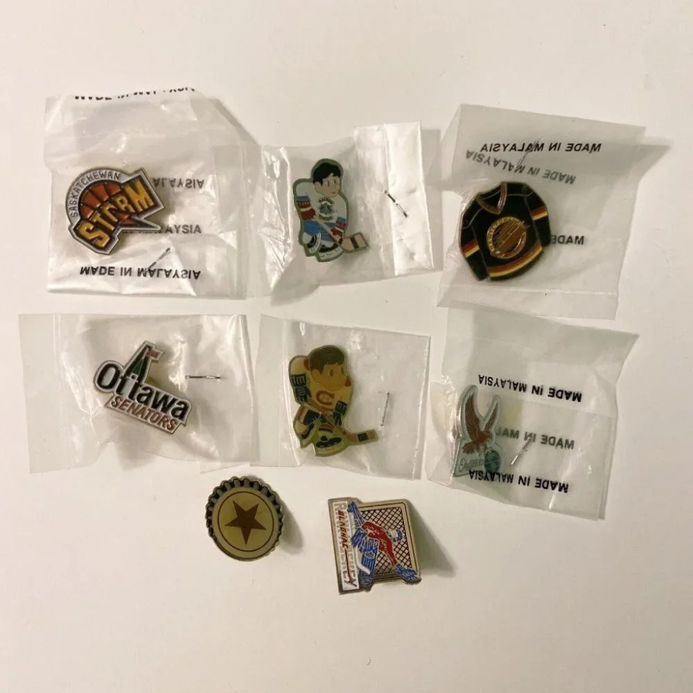 Vintage Hockey Beer Pins Skyhawks Beer Cap Ottawa Senators Montreal Canadiens